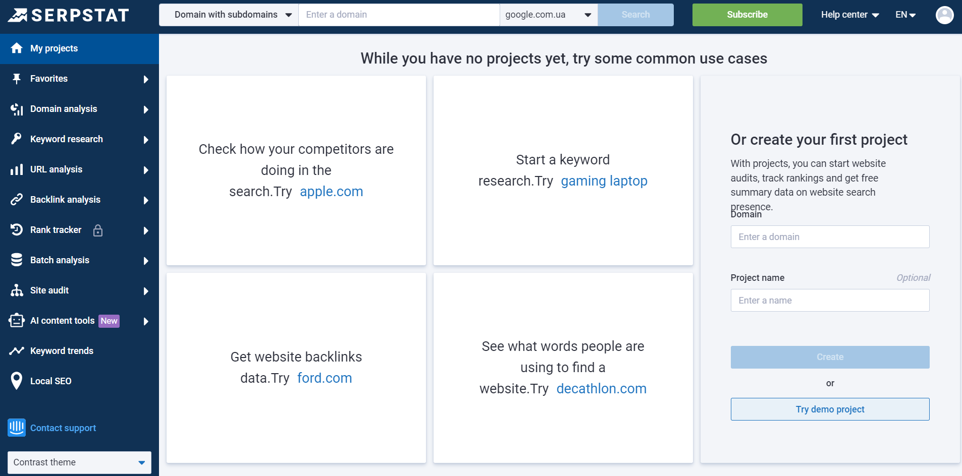 Serpstat - інструмент для аналізу SEO-показників